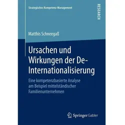 Ursachen und Wirkungen der De-Internationalisierung, Fachbücher von Matthis Schneegass