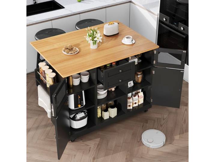 Desserte de cuisine mobile avec plateaux rabattables EVRYAE