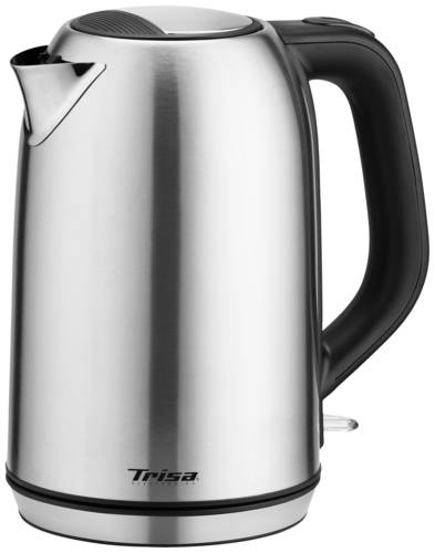 Trisa W5575 Wasserkocher schnurlos, Überhitzungsschutz Edelstahl, Schwarz Fassungsvermögen: 1.7l