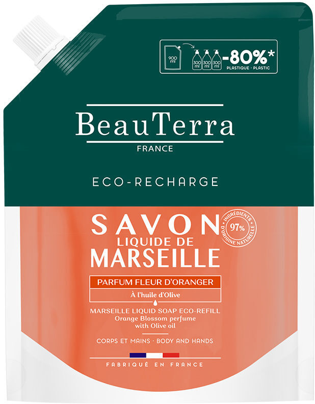 Beauterra Ricarica sapone fiori d’arancio Marsiglia