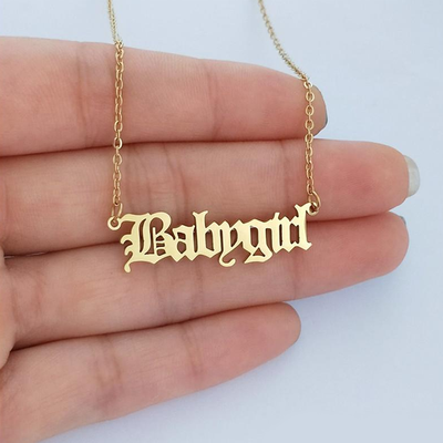 Old English Babygirl Pendant Necklace Old English Babygirl Pendant Necklace