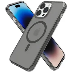 Spigen Ultra Hybrid Mag Magsafe Iphone 14 Pro Max Frost Black (Apple iPhone 14 Pro Max), Smartphone Hülle, Schwarz