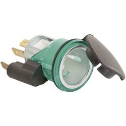 HP Autozubehör Einbau-Steckdose mit Deckel Belastbarkeit Strom max.=16 A Passend für (Details) Norm- und Universalstecker Einbau-Steckdose 12/24 V 28112