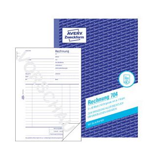 AVERY Zweckform Rechnung Formularbuch 704