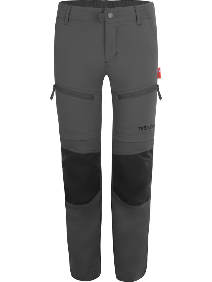Trollkids Zipp-Off-Trekkinghose "Nordfjord" - Regular fit - in Grau - 98