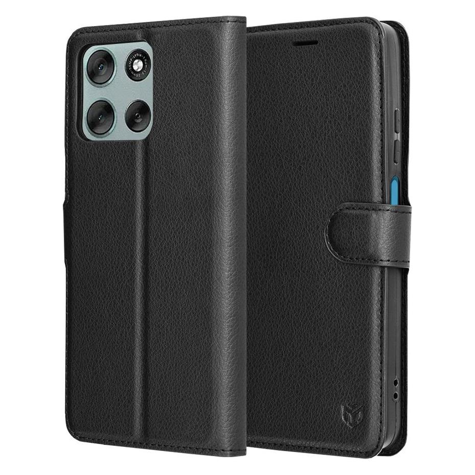 Techsuit - Leather Folio - Motorola Moto G56 - Black (Motorola Moto G56) (60241445)
