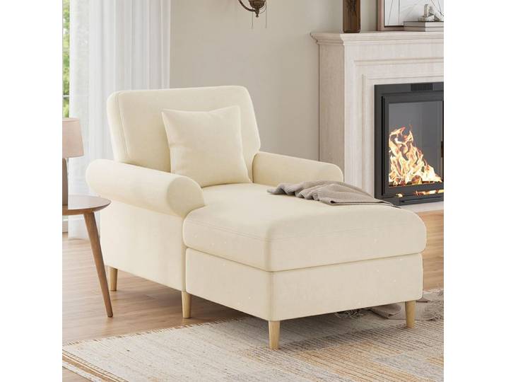 Fauteuil relax - Pliable XXL - Velours beige - Inclinable - 133×87×90 cm