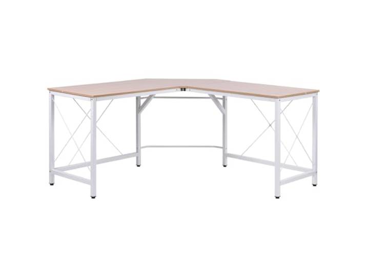 HOMCOM Computertisch L-Form-Eckschreibtisch Natur 150 x 150 x 76 cm