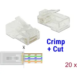 DELOCK Crimp&Cut RJ45 St Cat5e UTP 20Stk