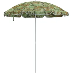 Helloshop26 - Eleganter runder neigbarer Sonnenschirm für den Außenbereich 161 x 161 x 193 cm Polyester in Tarnmuster