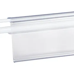 Scannerschiene WWT für Wanzl- und Wire-Tech-Drahtböden 605 mm, PVC, transparent