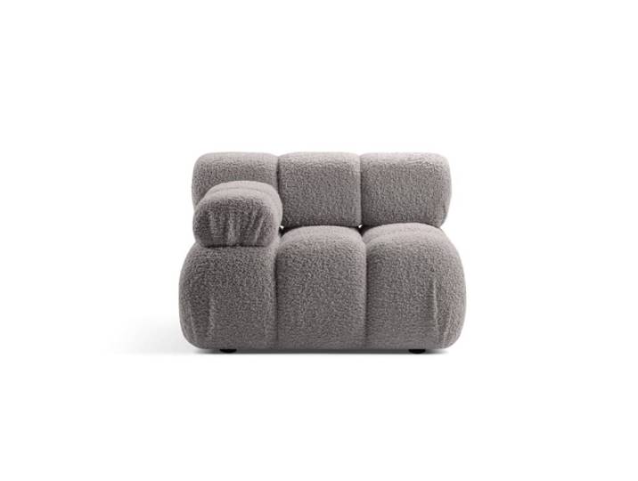 Module gauche en bouclé gris clair