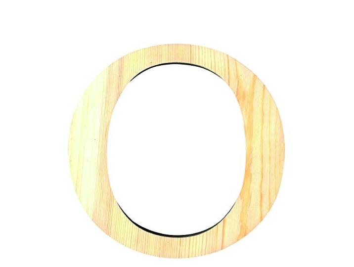 Artemio 11,5 cm houten letter O in hoofdletters, beige