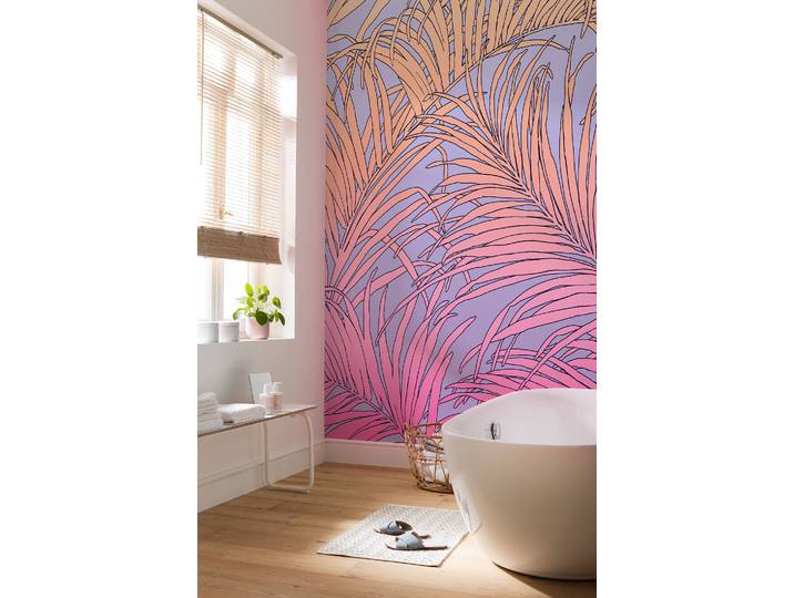 Fototapete KOMAR Komar Vlies Fototapete - Palm Foglie - Grösse 200 x 250 cm , lila (modern), L:2,5m, Vlies, Tapeten, Fototapete