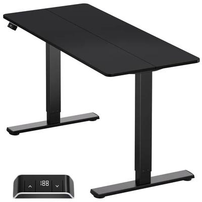 ONKRON Schreibtisch 140x60 cm, elektrisch höhenverstellbar, bis 60 kg, 25 mm/s Hubgeschwindigkeit, WDT221E-B Schwarz
