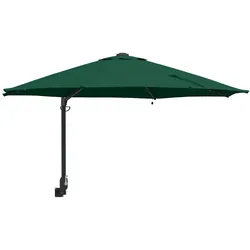 Helloshop26 - Moderner neigbarer Sonnenschirm für den Außenbereich 248 x 248 x 148 cm aus grünem Polyester