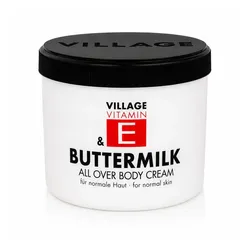 Village Vitamin E & Buttermilk Body Cream – Körpercreme für trockene Haut 500 ml