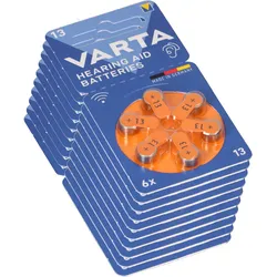 60x Varta Hearing Aid Batterie 13 PR48 Hörgerätebatterie