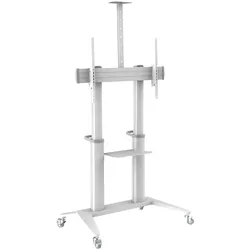 PureMounts Premium TV Cart - Single Display bis 120", weiß