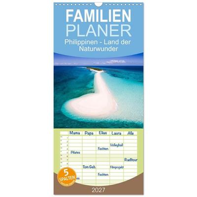Familienplaner 2027 - Philippinen - Land der Naturwunder mit 5 Spalten (Wandkalender, 21 x 45 cm) CALVENDO