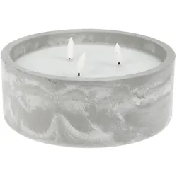 WellHome - Runde LED Kerze, grau Ø20x8cm