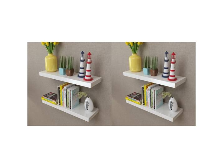 vidaXL Wandregale 4 Stk. Weiß 60 cm