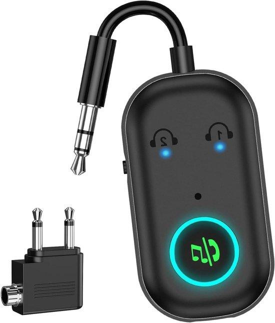 Ankilo Bluetooth Adapter Zender en Ontvanger in het Zwart met 13-16 uur Batterijduur