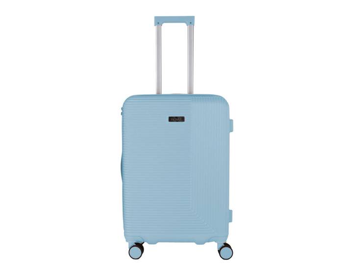 Novel Reisekoffer, Hellblau, Metall, Kunststoff, Textil, 44x64x25 cm, Trennwände im Innenraum, Zahlenschloss, 360°-Rollensystem, Freizeit & Co, Reisekoffer & Taschen