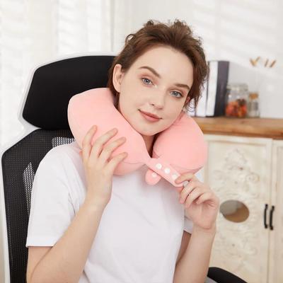 StayWell Travel Neck Pillow, Multifunctional U shaped, Memory Foam Car Airplane Sleep Pillow, Soft Headrest, Slow Rebound Support pink