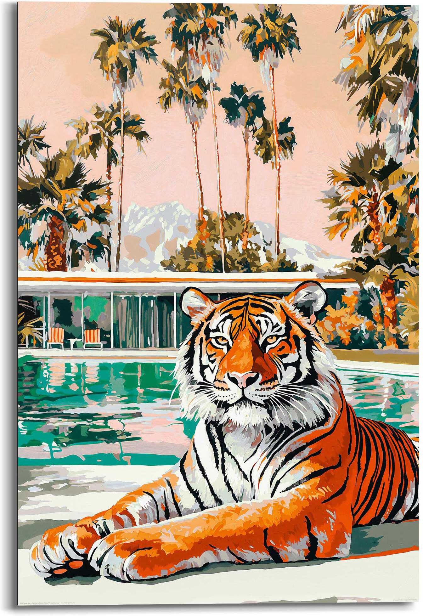Reinders! Deco-Panel REINDERS "Gemalter Tiger", bunt (farbe bild(er): mehrfarbig), B:60cm H:90cm T:2cm, Bilder, Deco-Panel, Hobbyraum - Mehrfarbig - MDF - Tiere - 60x90 cm farbe bild(er): mehrfarbig B/H/T: 60cm x 90cm x 2cm