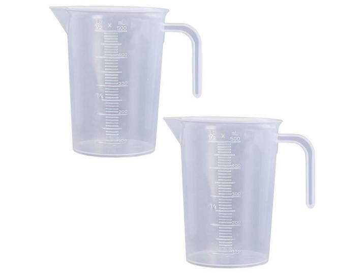 Messbecher 2-teiliges Set 500 ml transparent, Transparent, Kunststoff, Backen & Backzubehör, Messbecher
