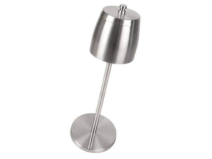 Relaxdays cendrier sur pied\, hauteur réglable 36-68 cm\, inox argenté Socle\, bureau et maison\, cendrier