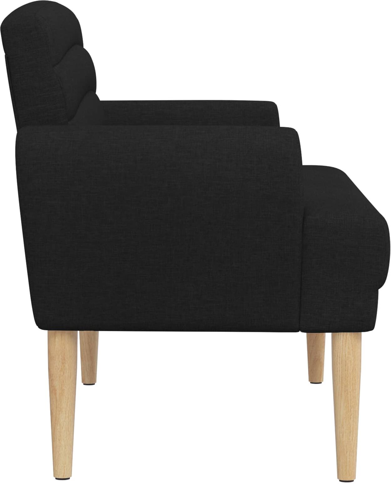 vidaXL Canapé love seat avec capitonnage en boutons Noir