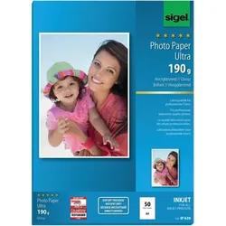 Sigel InkJet-Ultra-Photo-Papier A4 190g superweiß hochglänzend
