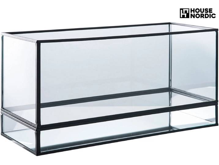 Windlicht HURRICANE 12 cm x 30 cm Glas schwarz