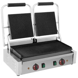Elektrische grillplatte 1 platte 500x240 und 2 grills - 565x365x210 mm - 3600 W 230/1V - 4403186P Eurast
