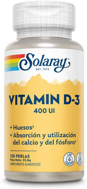 Solaray Vitamin D 400IU 120 Pearls