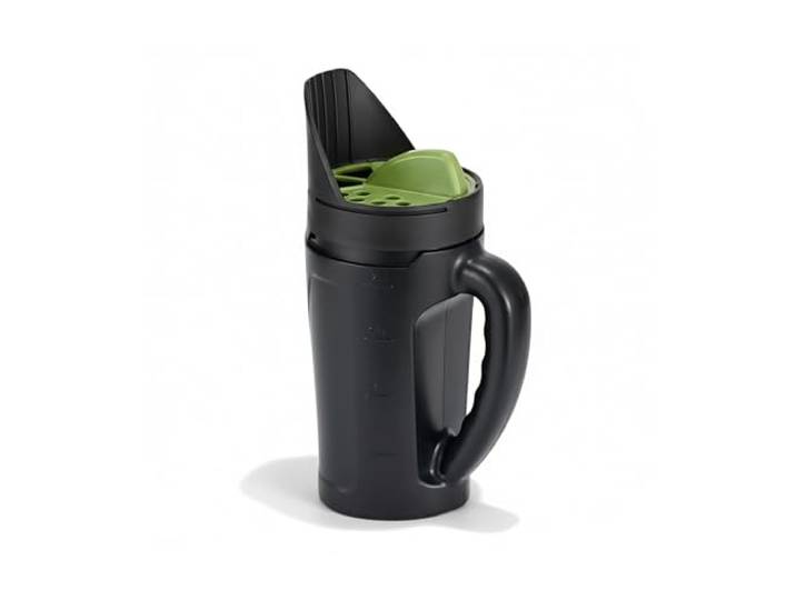 Relaxdays Épandeur Manuel\, 2\,5 l de capacité\, épandage réglable sur 3 Niveaux 6-30 mm\, Engrais et sel\, Noir/Vert