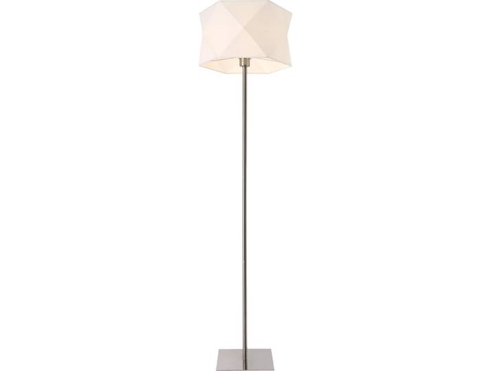 Stehleuchte 152cm Stehlampe Standleuchte Stand Lampe Metall Chrom/Weiß [lux.pro]