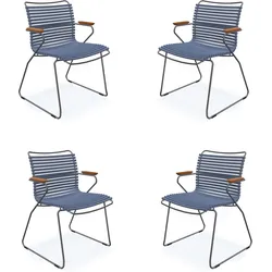HOUE CLICK Set – 4 Design Gartenstühle mit Armlehnen