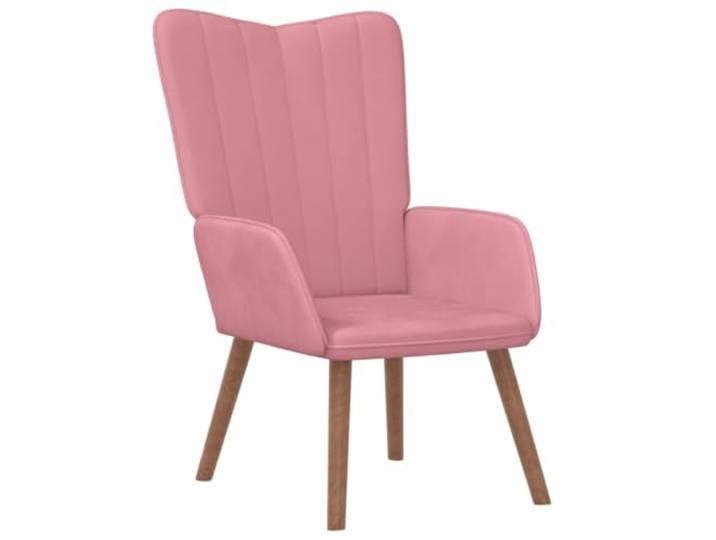 Todiikf Relaxsessel Rosa Samt Polstersessel Armlehnenstuhl Massivholz Eleganter Lounge-Stuhl für Wohnzimmer und Schlafzimmer mit weicher Polsterung, Ergonomie und 110 kg Belastbarkeit.