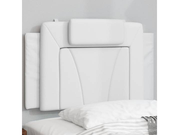 vidaXL Kopfteil-Kissen Viana Weiß 80 cm Kunstleder