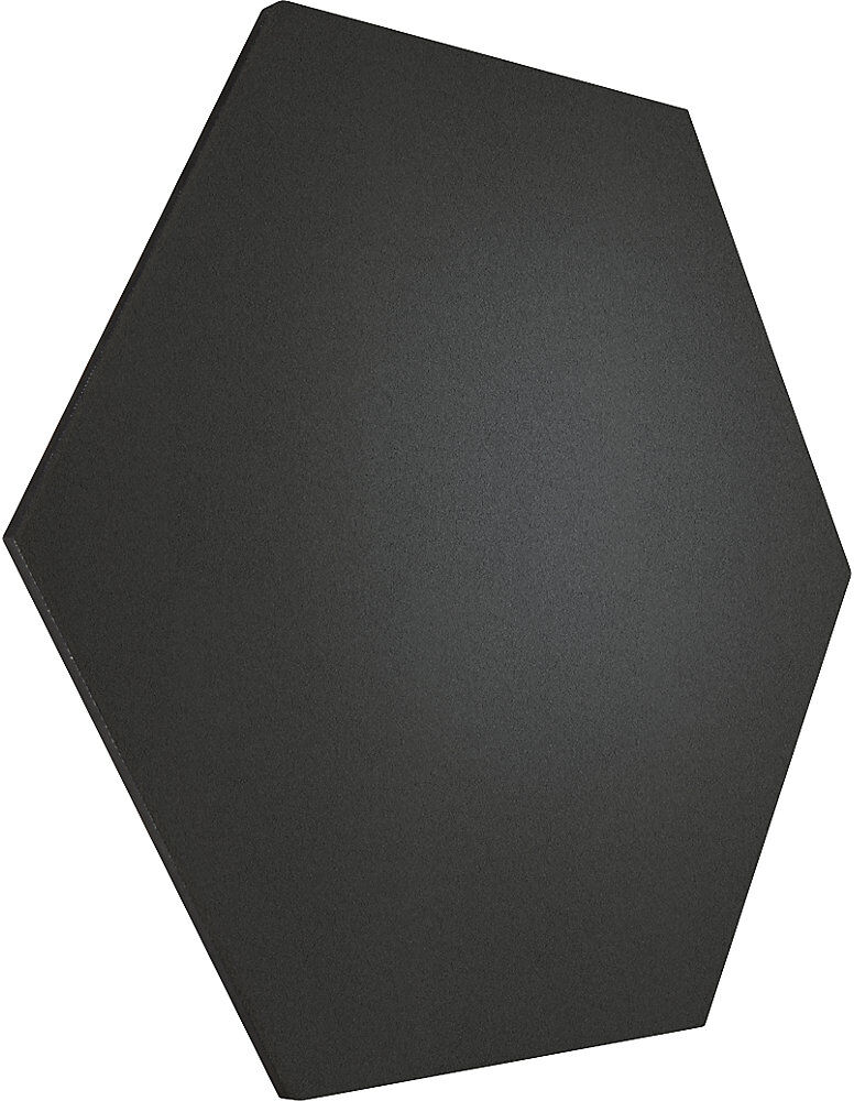 Design-Pinnwand sechseckig, Kork, BxH 600 x 600 mm, schwarz Chameleon