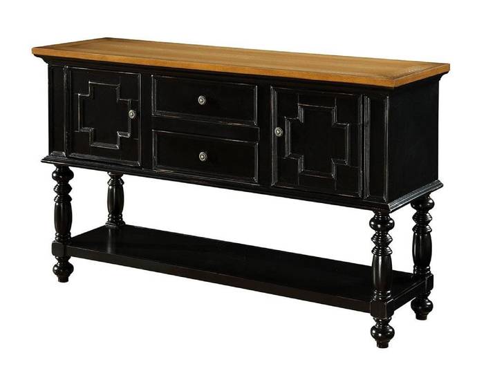 JVmoebel Sideboard Schwarzes Holzsideboard mit eleganter Optik und robustem Design (Sideboards), Made in Europa