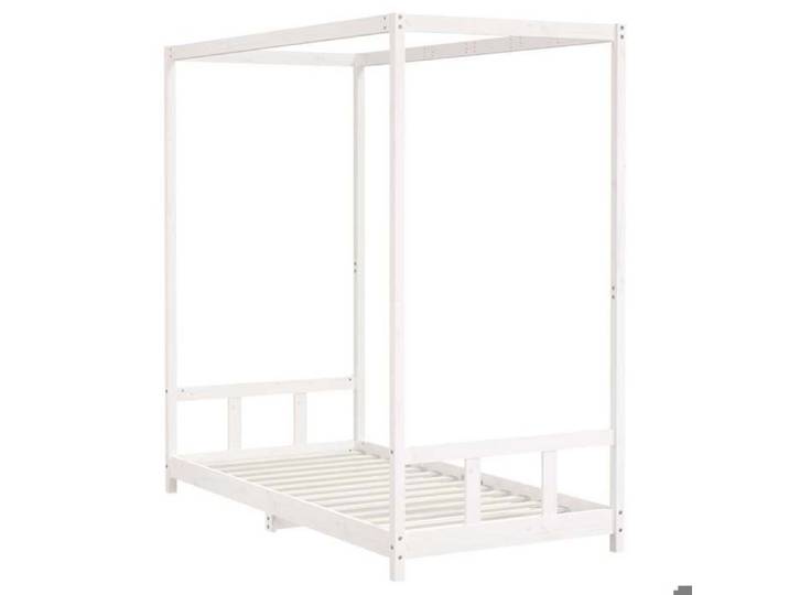 Lit tout-petit Blanc - Cadre de lit pour enfant - Structure Maison Cabane pour Fille/Garçon -s blanc 90x190cm bois 8223548