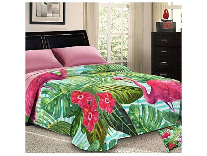 PETTI Artigiani Italiani Italienische Handwerkskunst. Doppelbett Trapunta 260x270 cm Fenicotteri
