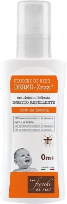 ARTSANA SpA Fiocchi Di Riso Emulsione Delicata Insetto Repellente 100ml - Protezione Efficace Contro Zanzare e Zecche