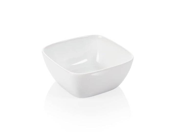 6x Eckige Schale 2,8 l weiß, Porzellan Schüssel 23 x 23 x 10 cm