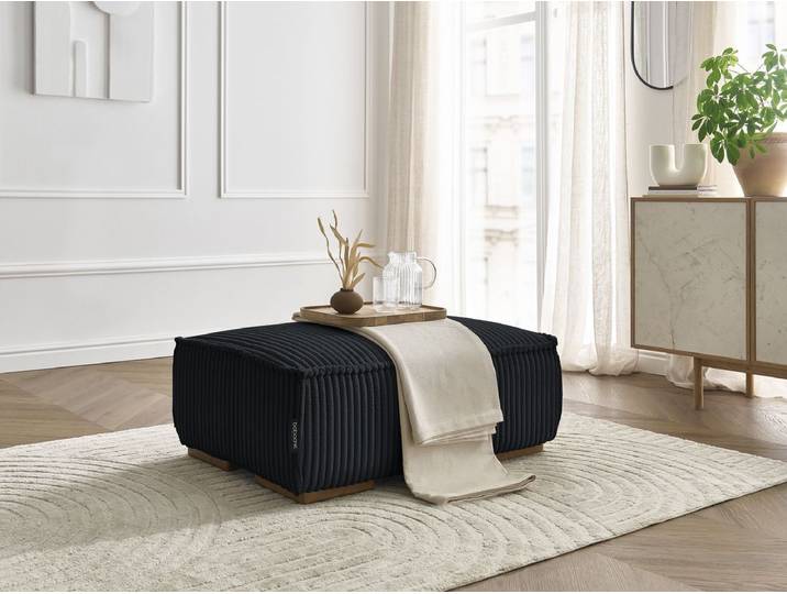 Pouf CHELSEA gros côtelé doux