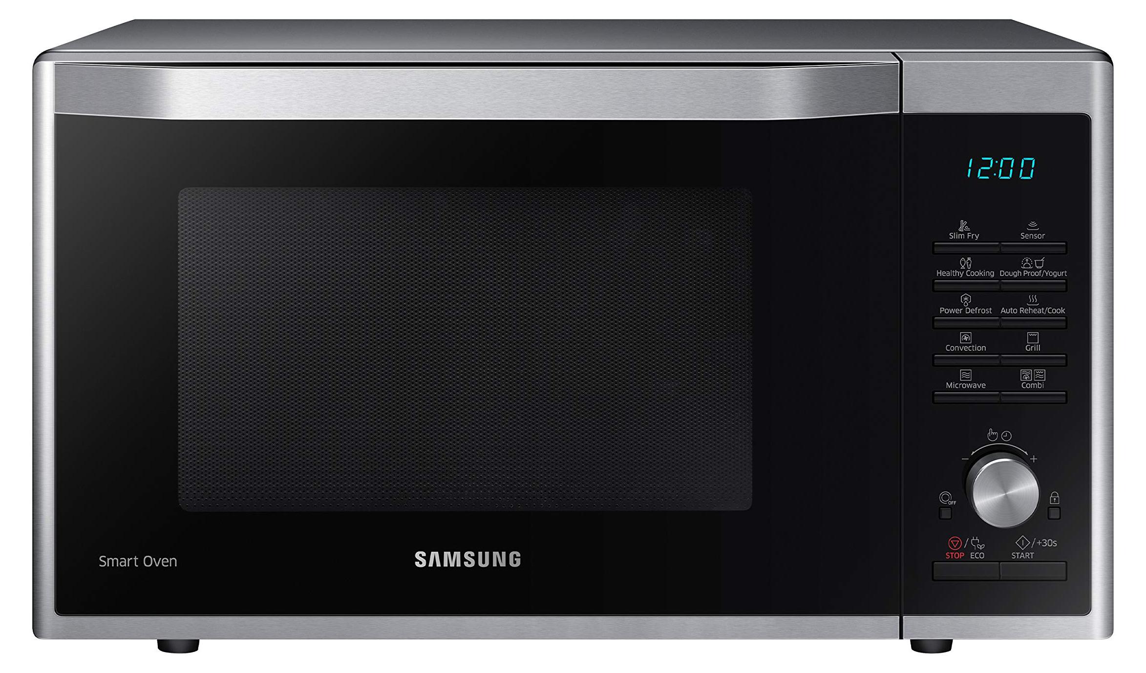 Samsung MC32J7055CT, Arbeitsfläche, Kombi-Mikrowelle, 32 l, 900 W, Knöpfe, Drehregler, Edelstahl